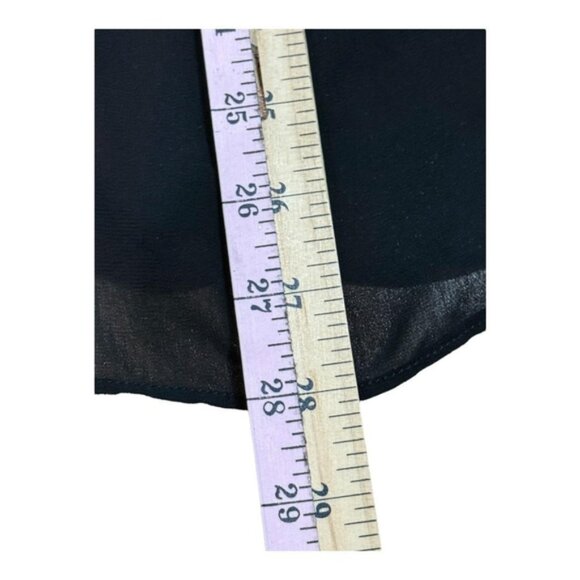 Forever 21 Plus Top Womens 1X Purple Black Long Sleeve Boho Peasant Blouse Tie - Picture 2 of 7